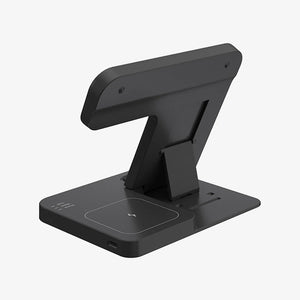 Nottage 3-in-1 Foldable Wireless Charger in Black Back - 7871