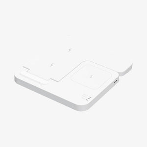 Nottage 3-in-1 Foldable Wireless Charger in White Folded - 7871