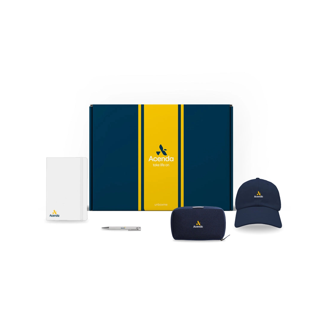 Acenda Corporate Partner Box Front in Navy - Acenda-MerchBox