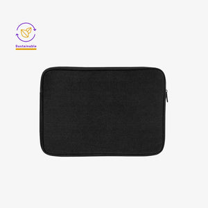 Darani GRS Recycled Canvas 14 Inch Eco Laptop Sleeve in Black Back - DA1006