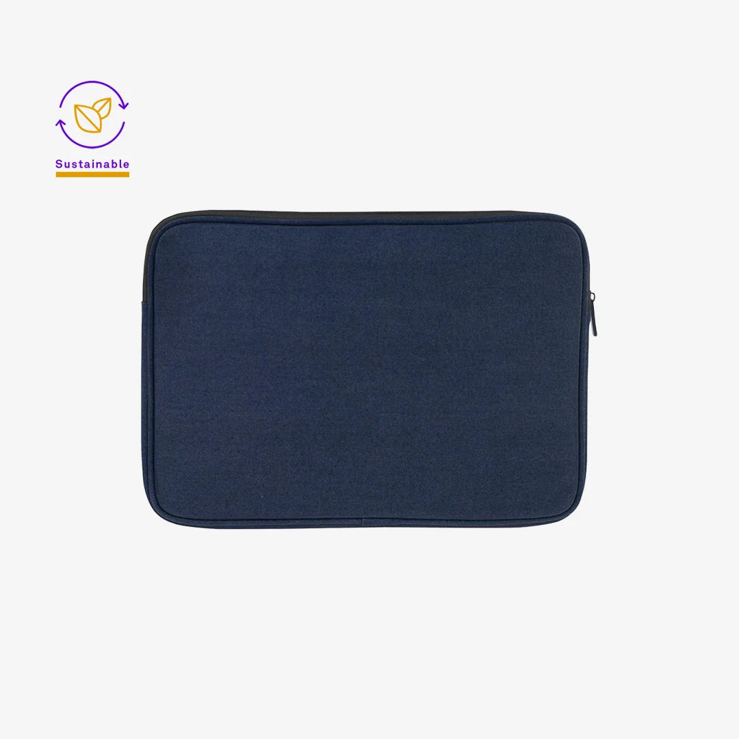 Darani GRS Recycled Canvas 14 Inch Eco Laptop Sleeve in Navy Back - DA1006
