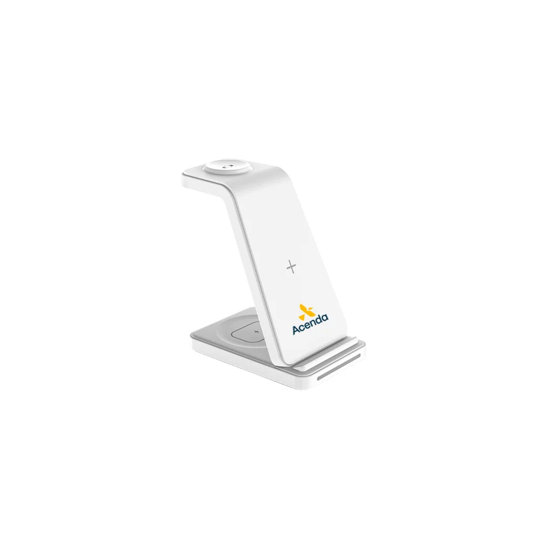 Acenda ICON Moneypenny Multi Charger Front in White - Acenda-241120-7-16-WHT