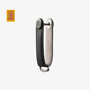 Orbitkey Key Organiser Leather in Black/Black Side Locked - OKOL
