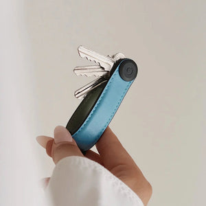 Lifestyle photo of Orbitkey Key  Organiser Leather Active in Seafoam - OKOL