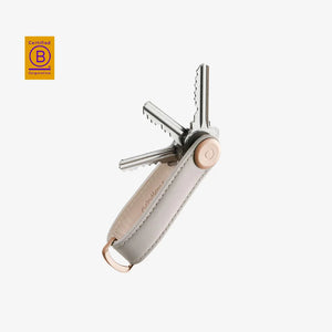 Orbitkey Key Organiser Leather in Stone/Grey - OKOL