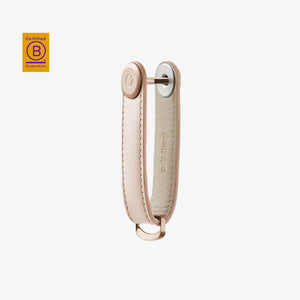 Orbitkey Key Organiser Leather in Blush/Blush Side Locked - OKOL