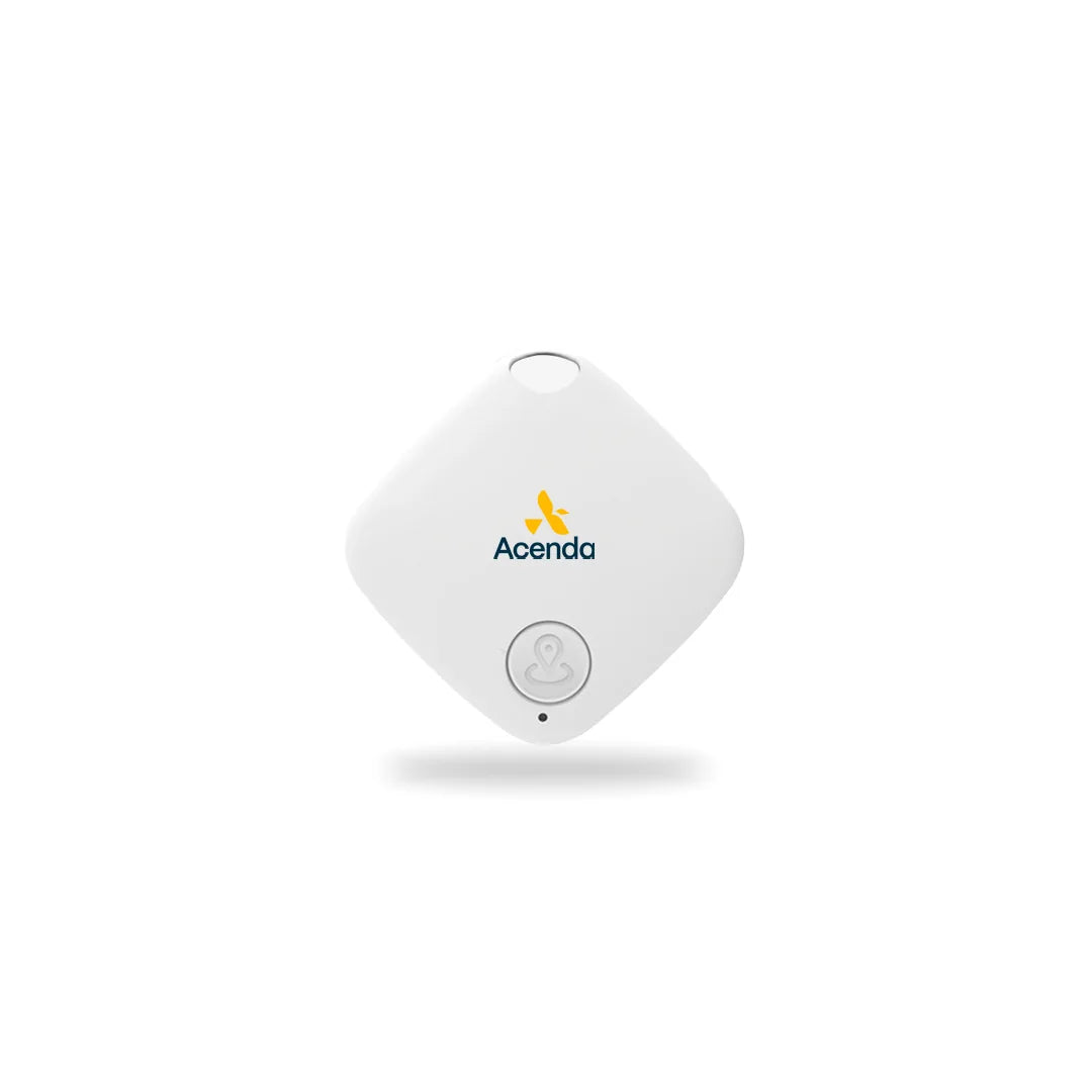 Acenda ICON Marco Polo GPS Tag White in Front - Acenda-241120-7-15-WHT