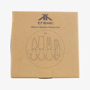 Trekk Round Bamboo Glass Cheese Set - TK1054