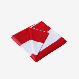 Shop Custom Nottage Cotton Beach Towel Fold in Red Detail- 4286