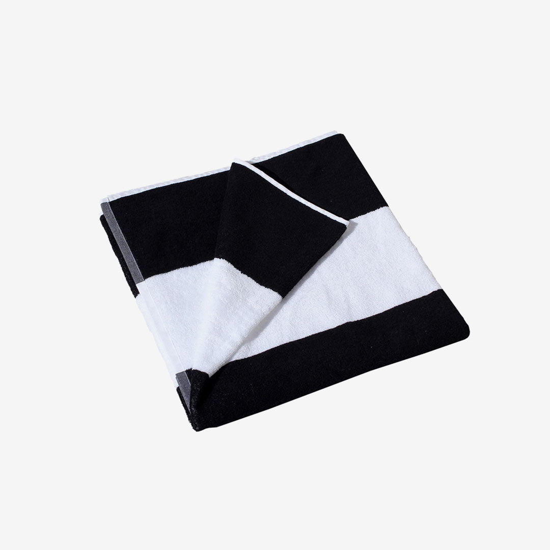 Detail Nottage Cotton Beach Towel Fold in Black - 4286
