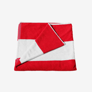 Shop Nottage Cotton Beach Towel Fold in Red Detail- 4286