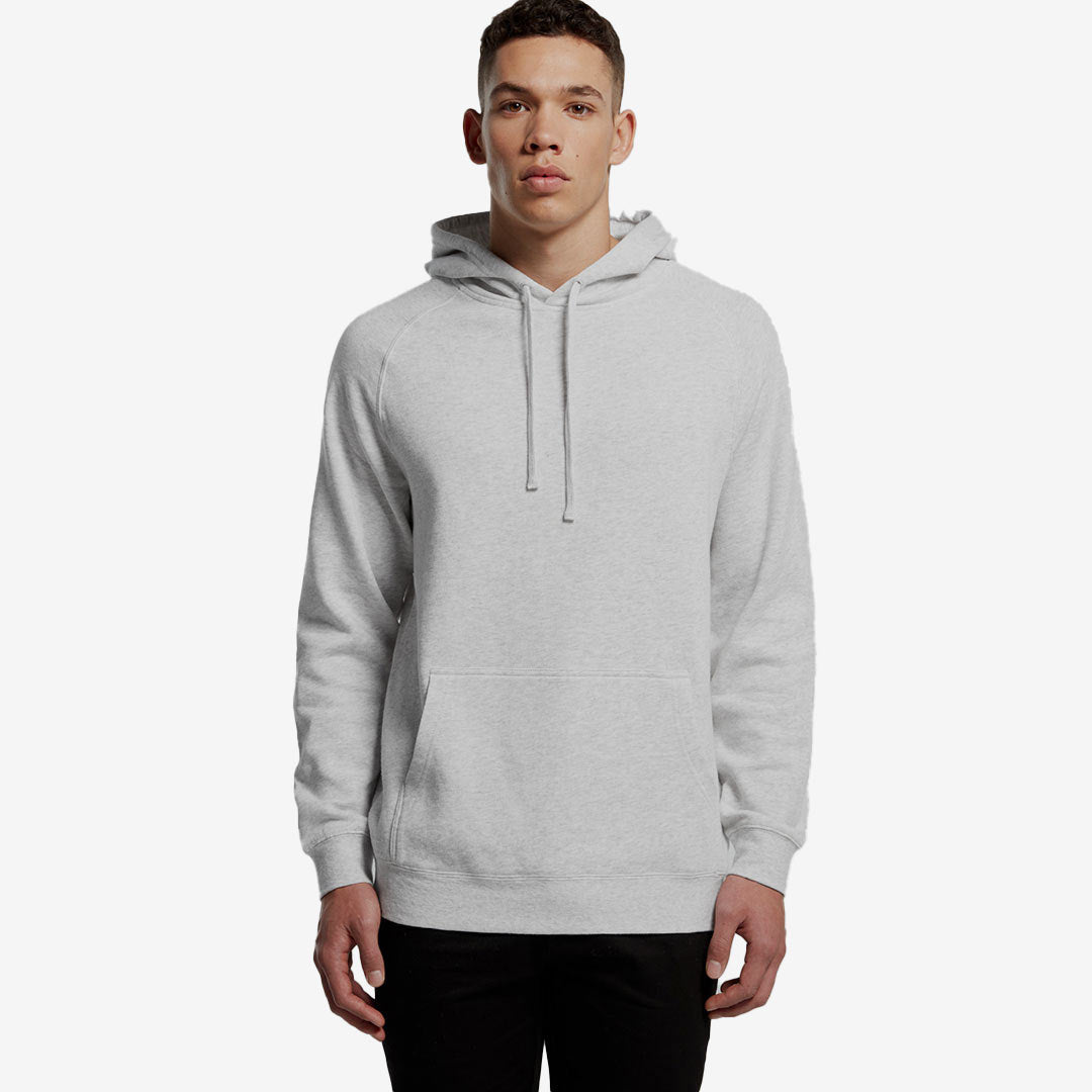 Man wearing AS Colour Men's Supply Hoodie in White Marle Front - 5101