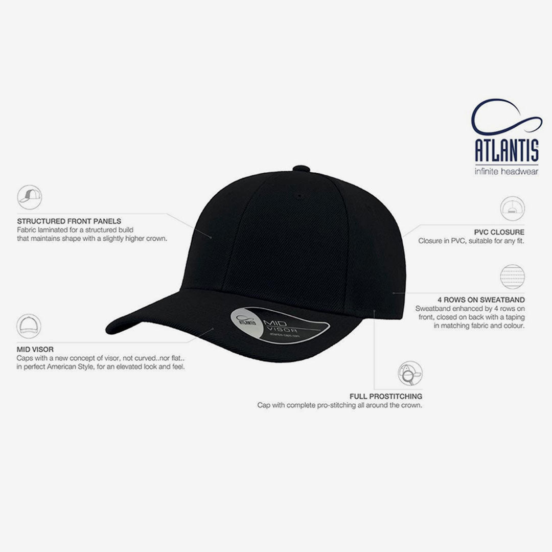Shop Quality Personalised Atlantis Beat Cap in Black Detail - A1150