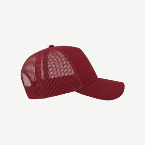 Get Fast & Easy Custom Atlantis Rapper Cotton Cap in Burgundy Detail  - A2650