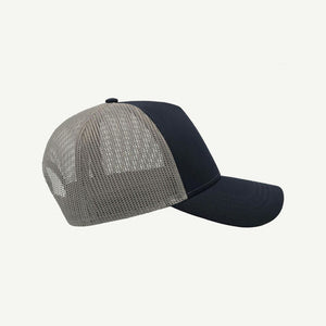 Shop Quality Personalised Atlantis Rapper Cotton Cap in Navy/Grey - A2650