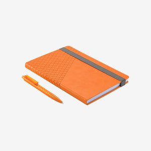 Nottage Geo Journal Notebook and Pen Set in Orange - JB1026