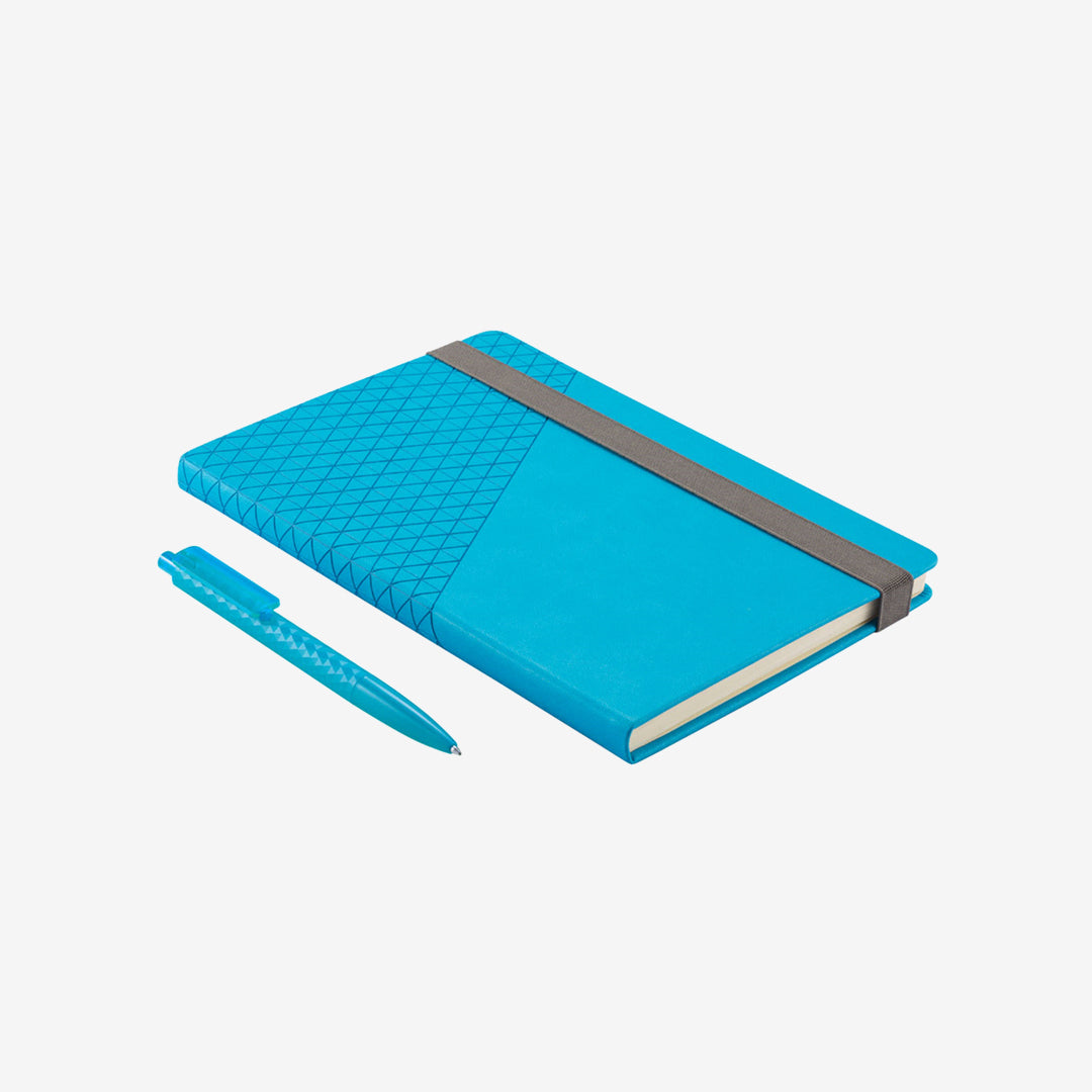 Nottage Geo Journal Notebook and Pen Set in Pale Blue - JB1026
