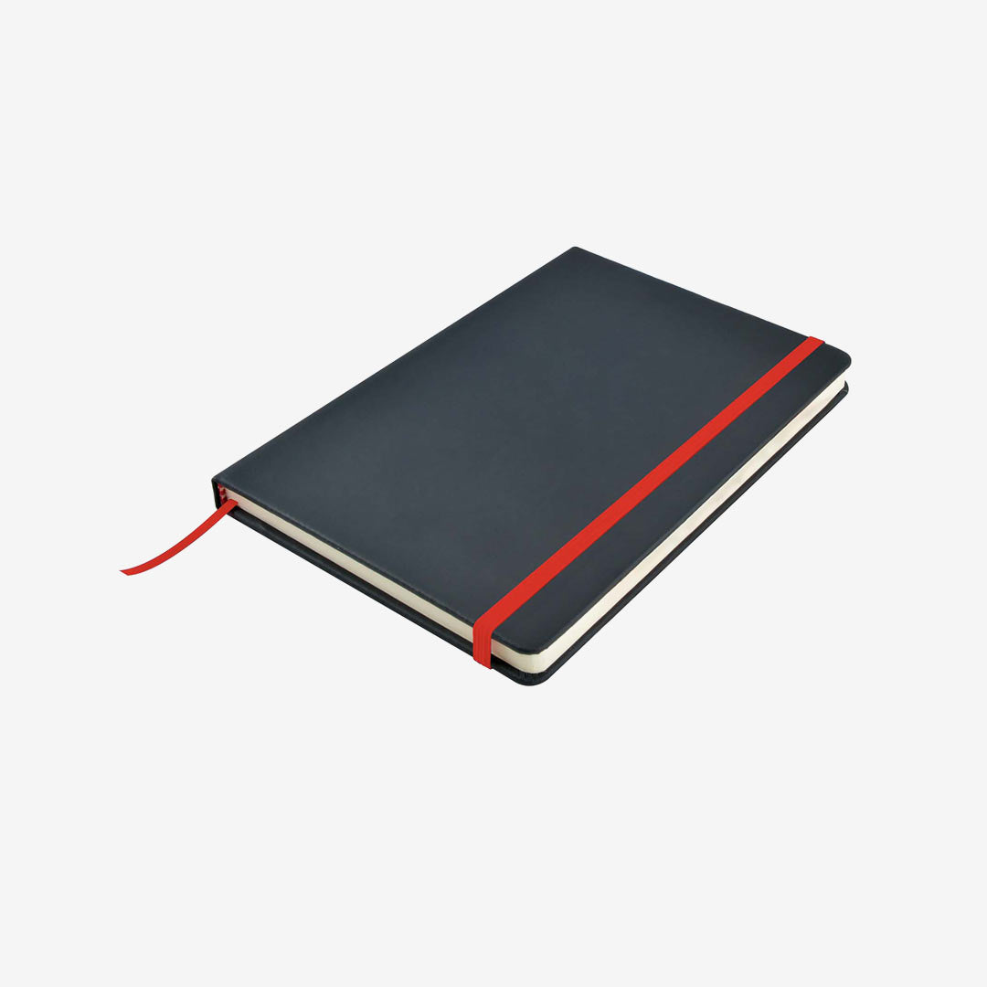 Logo Line Venture A5 Notebook in  Black Red - LL5087