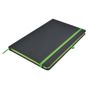 Logo Line Venture Supreme A5 Notebook - LL5089 Black/Light Green Profile
