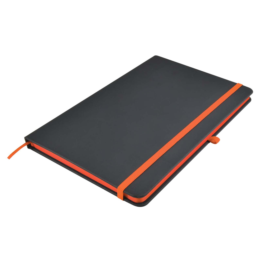 Logo Line Venture Supreme A5 Notebook - LL5089 Black/Orange Profile