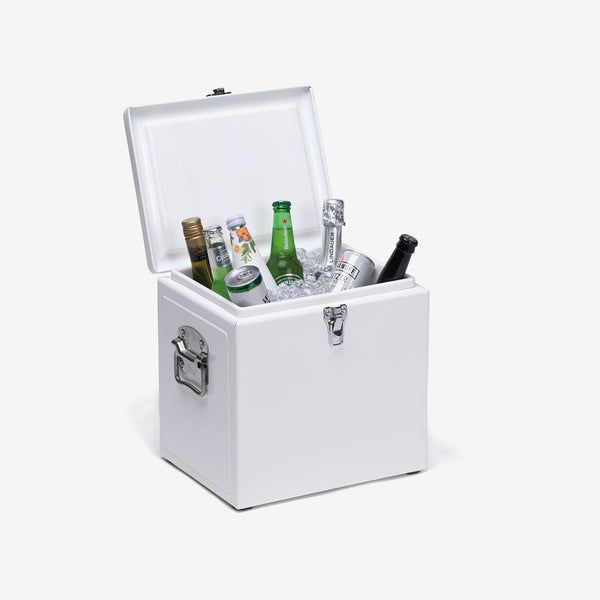 Gear for Life 15L Vintage Cooler Box White Open - POVCB