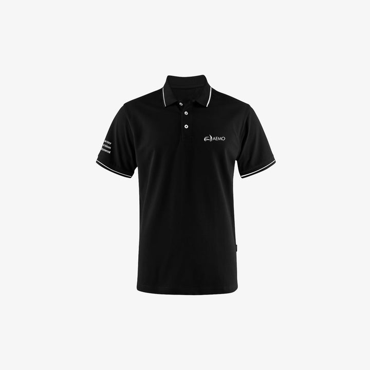 AEMO Men's Office Cotton Polo in Black - AEMO-JH200-BLK