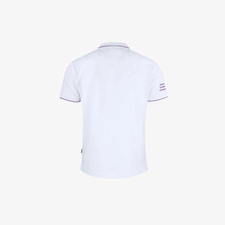 AEMO Men's Office Cotton Polo in White - AEMO-JH200-WHT