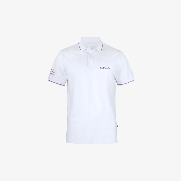 AEMO Men's Office Cotton Polo in White - AEMO-JH200-WHT