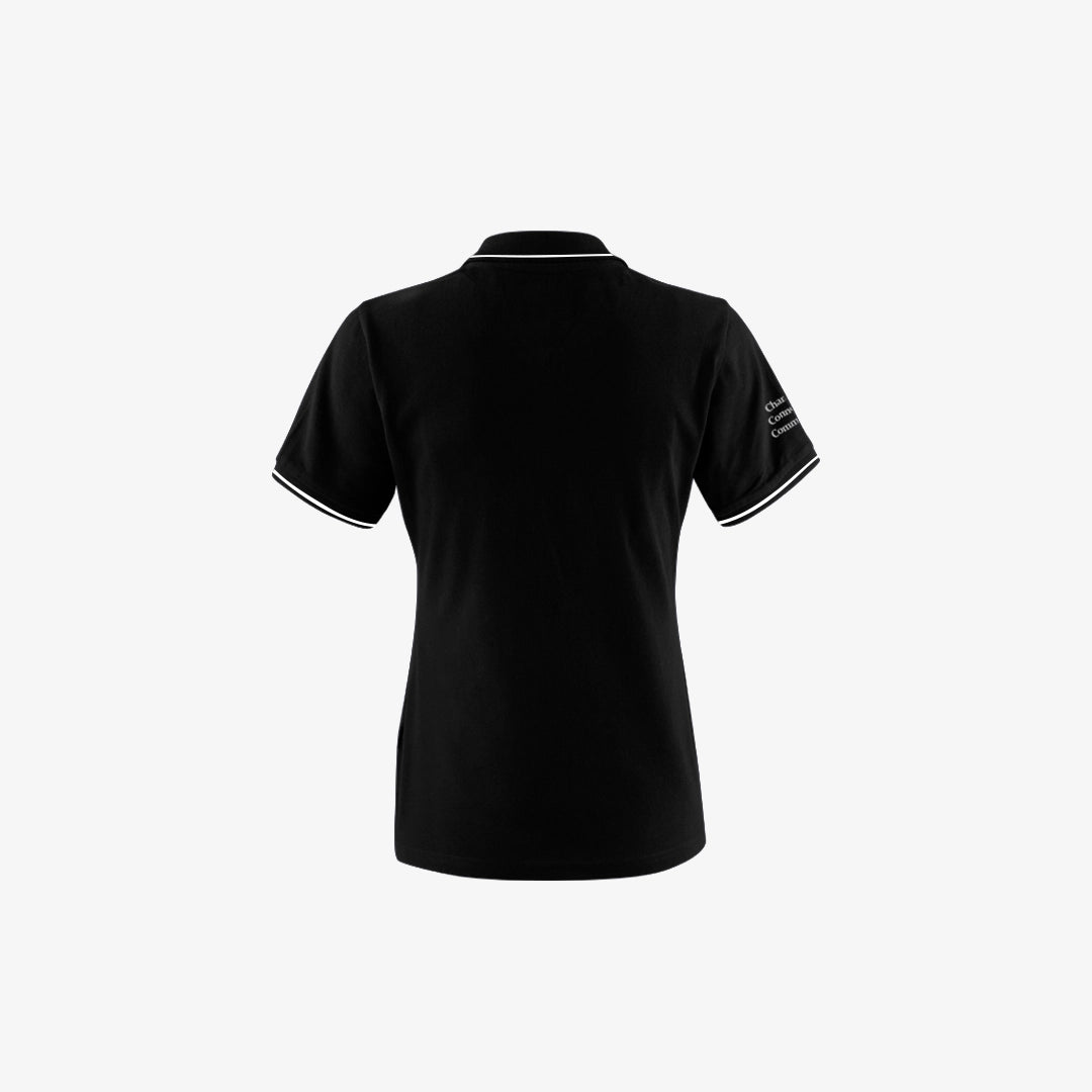 AEMO Women's Office Cotton Polo in Black - AEMO-JH200W-BLK