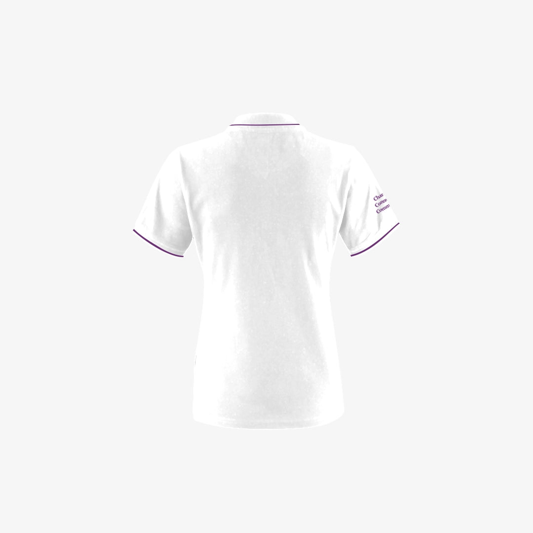 AEMO Women's Office Cotton Polo in White - AEMO-JH200W-WHT