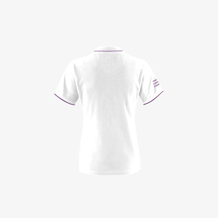 AEMO Women's Office Cotton Polo in White - AEMO-JH200W-WHT