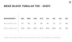 Product Size Guide Image