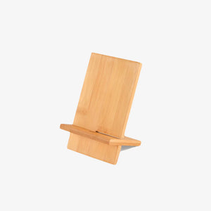Logo Line Apollo Bamboo Eco Phone Stand Side in Natural - LL9079