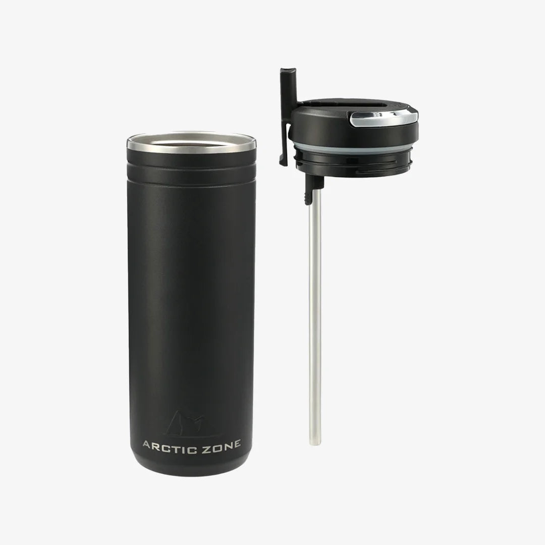 Arctic Zone Titan Thermal HP Straw Drink Bottle 700ml in Black Details - AZ1025