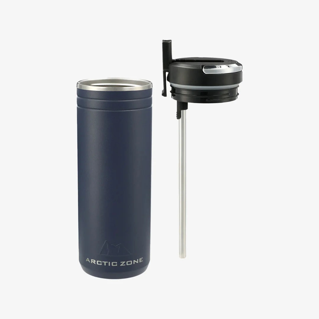 Arctic Zone Titan Thermal HP Straw Drink Bottle 700ml in Navy Body Details - AZ1025