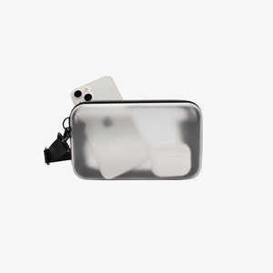 Lifestyle Photo Bane Hard Sided Tech Case in Transparent - 241120-7-56