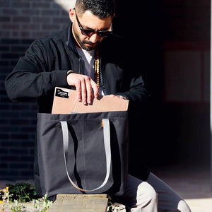 Lifestyle Photo of Bellroy Company Branded Market Tote in Black - BR1008