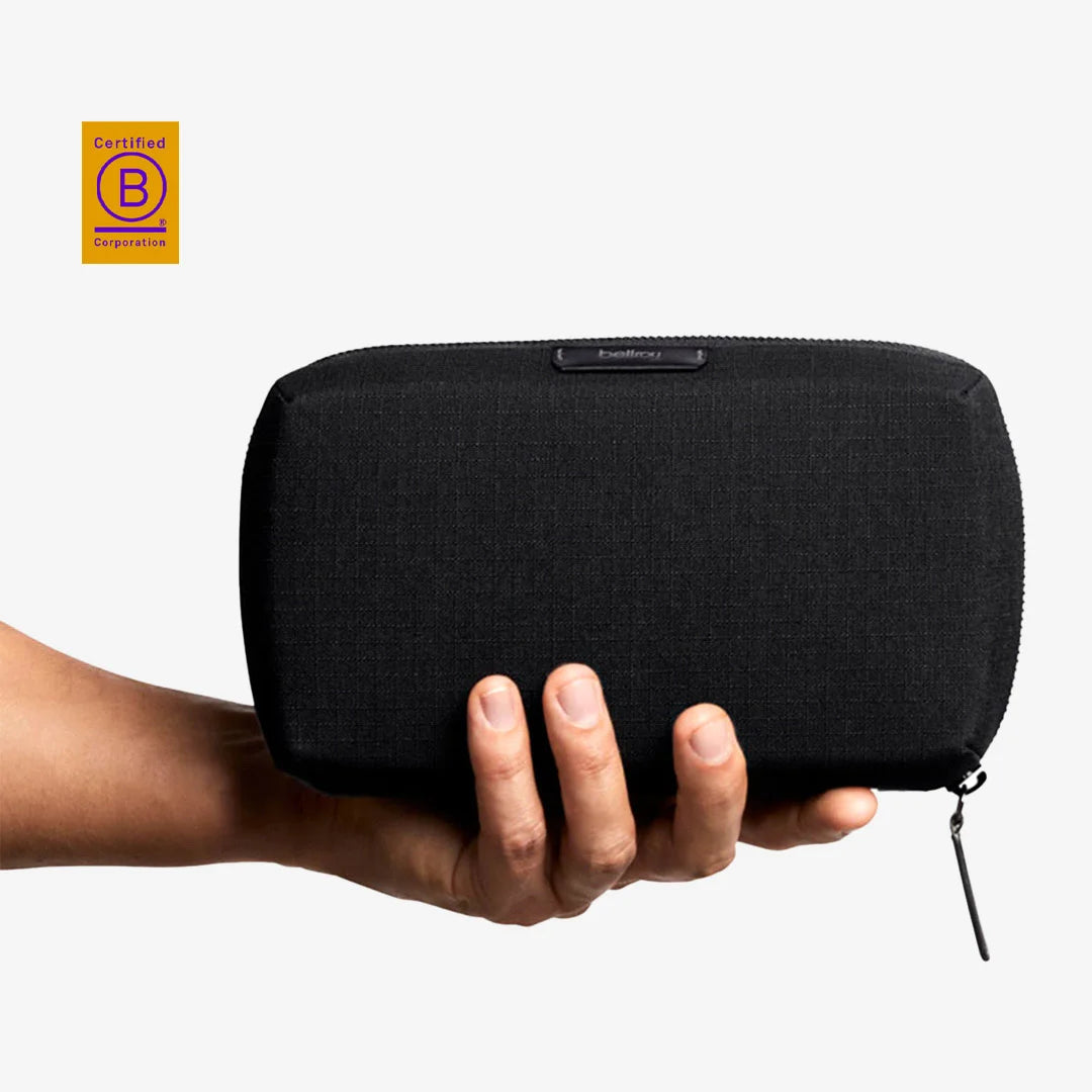 Lifestyle Photo of Bellroy Company Branded Tech Kit in Black - BR1001