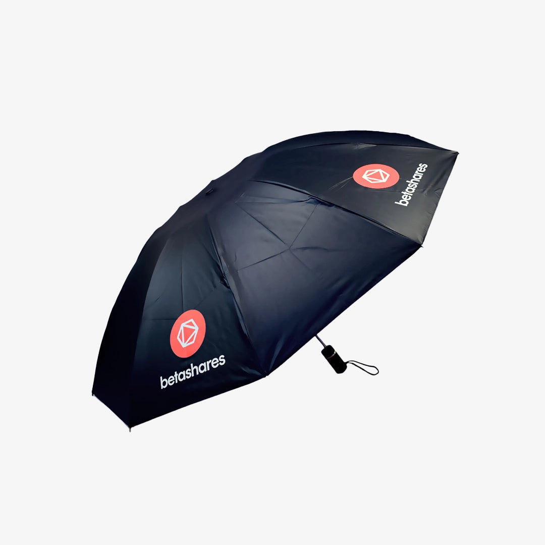Betashares Compact Umbrella in Orang/Black - BETASHARES-UMBRELLA-1
