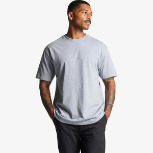 Man wearing AS Colour Block Tee in Grey Marle - 5050