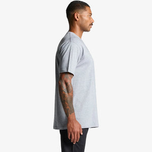 Man wearing AS Colour Block Tee in Grey Marle - 5050