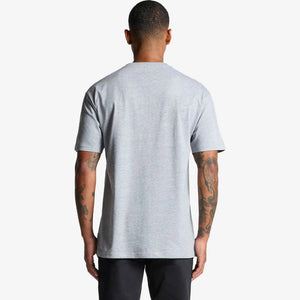 Man wearing AS Colour Block Tee in Grey Marle - 5050