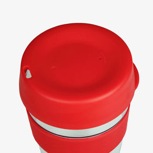 Lifestyle Photo of Nottage Carry Cup Glass 340ml in Red - CC1002