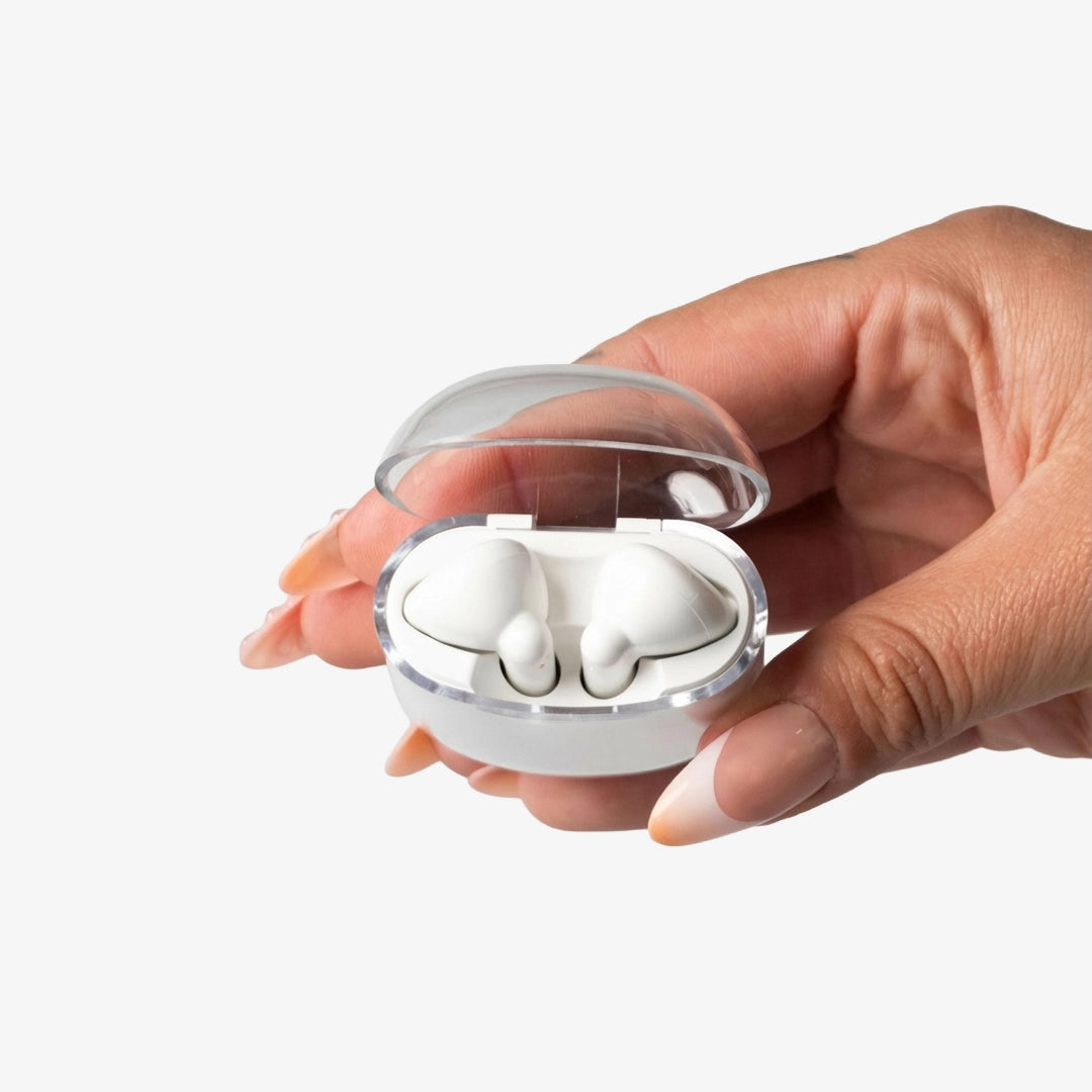 Lifestyle Image of Promo Brands Clarity BT Noise Cancellation Earphone in White - T414