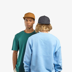 Lifestyle Photo of Atlantis Cruz Organic Cotton Flat Peak Cap - A3300