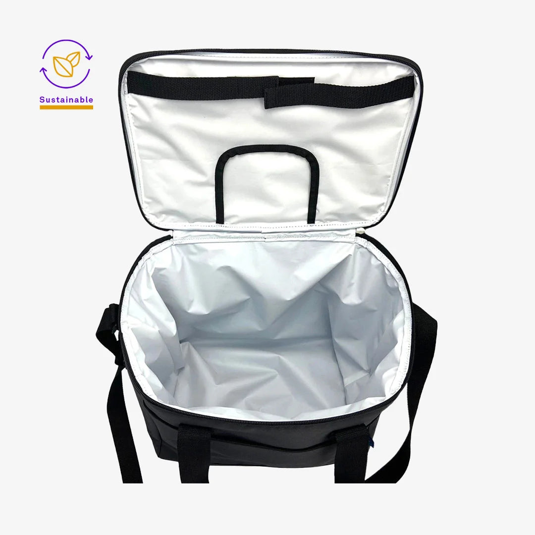 Darani 36 Can Cooler in Repreve Recycled Material 25L in Black Open - DA1001