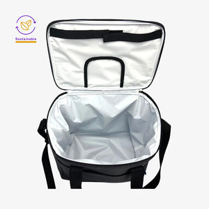Darani 36 Can Cooler in Repreve Recycled Material 25L in Black Open - DA1001