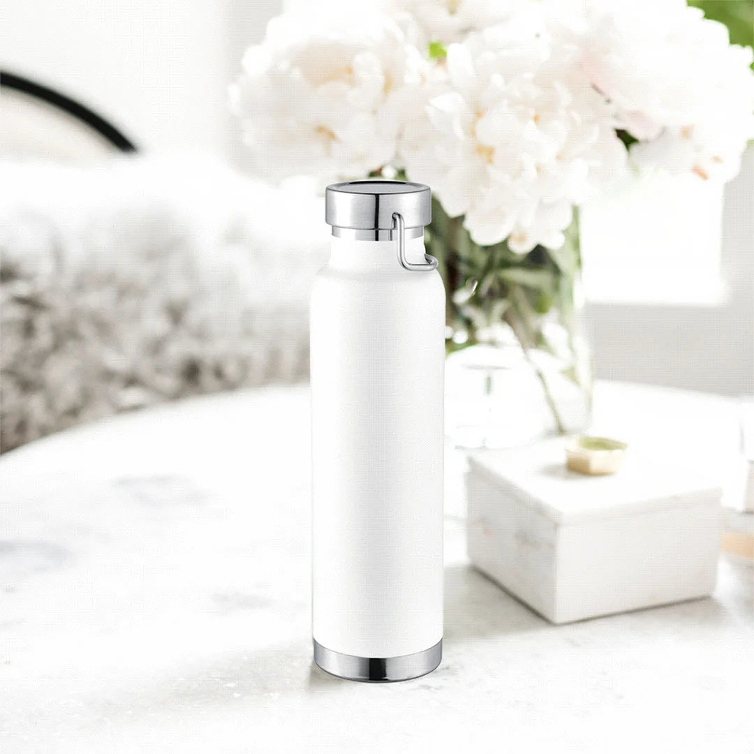 Reusable water bottle lifestyle image - eco friendly giveaway items