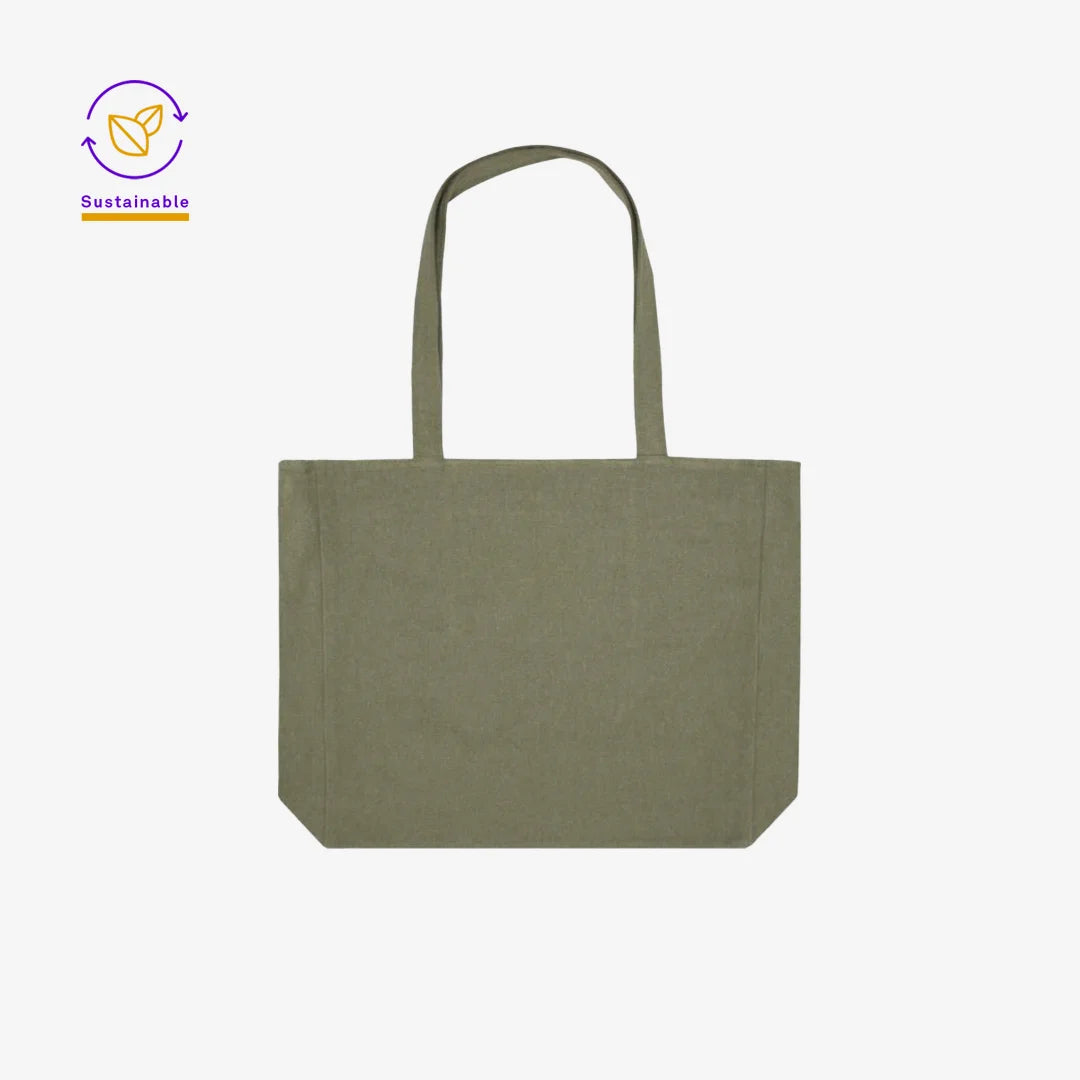 Darani Weekender Recycled Zip Tote in Green Flat - DA1014