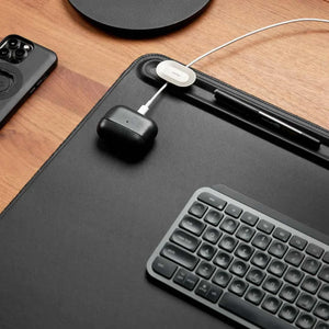 Workspace with Orbitkey Medium Desk Mat in Black